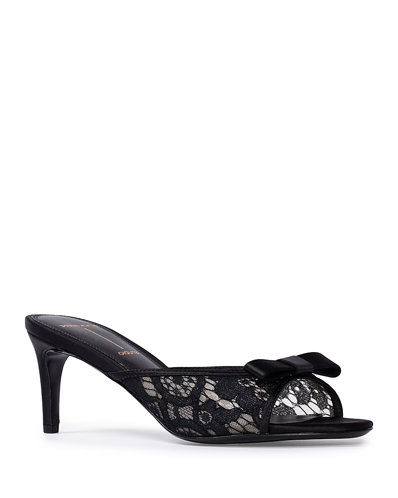 Black Suede Studio Rita Slide Sandal In Black