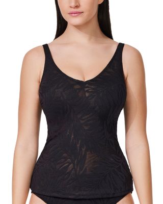 Skyfall D Cup Tankini Top &amp; Mid Rise Lace Bikini Bottom