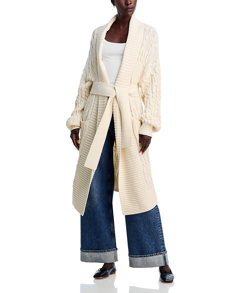 Toccin Olivia Wrap Cardigan In Neutral