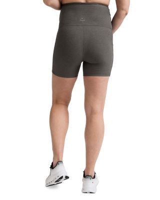 Spacedye Keep Pace Maternity Pocket Biker Shorts