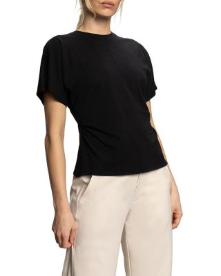 Shirred Waist Dolman Tee