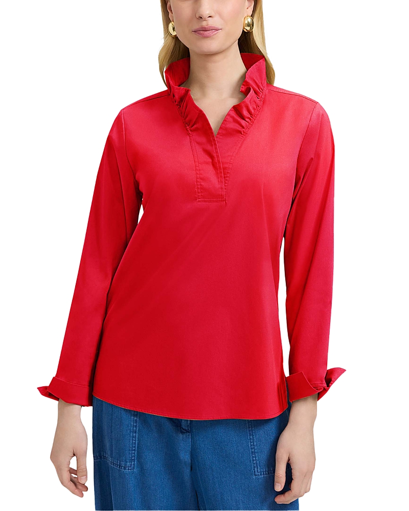 Foxcroft Tammy Long Sleeve Popover Top
