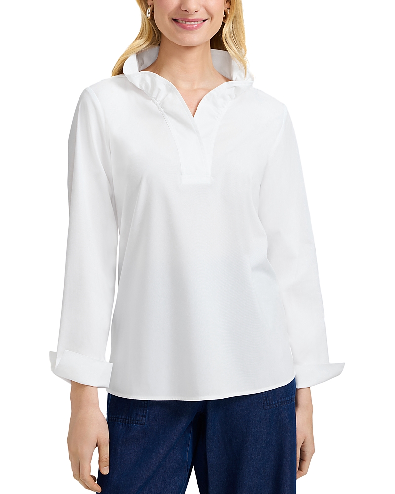 Foxcroft Tammy Long Sleeve Popover Top