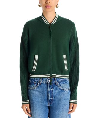 Flynn Cable Sleeve Bomber Cardigan 