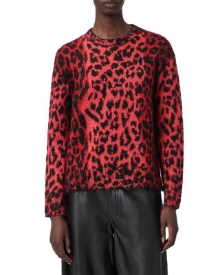 Lex Leopard Print Crewneck Sweater