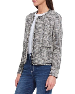 Charlotte Collarless Tweed Jacket