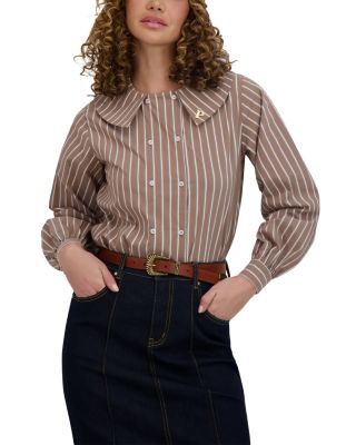 Double Breasted Button Up Blouse