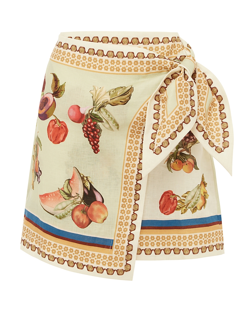 Alemais Mercado Fruit Print Skirt In Multi