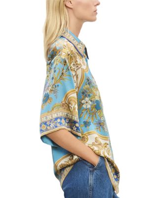 Cassie Silk Brocade Shirt