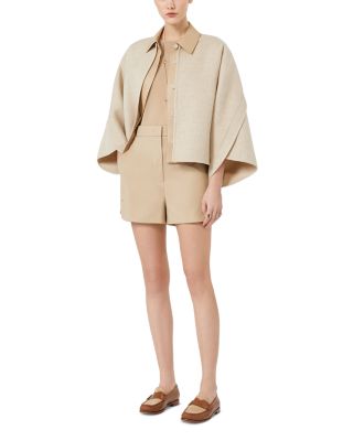 Wool Cashmere Cropped Coat