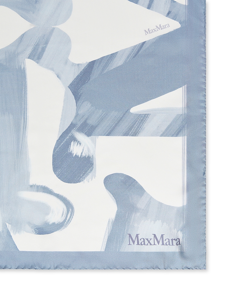 Max Mara Carre Silk Scarf In Neutral