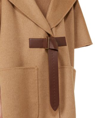 Camel Wool Cape Wrap Poncho