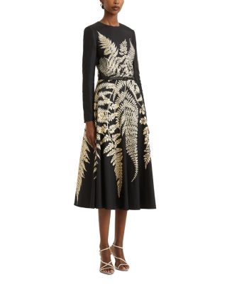 Fern Print Long Sleeve Dress