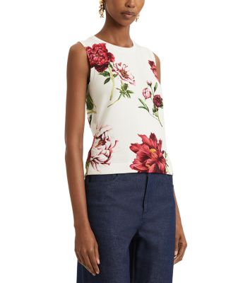 Peony Print Tank Top