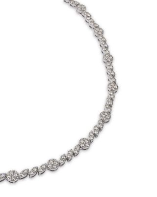 18K White Gold Diamond Marquesa Collar Necklace, 18&amp;quot;