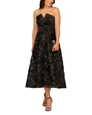 Strapless Embellished Midi Dress