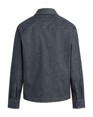 Coated Denim Shirt Jacket