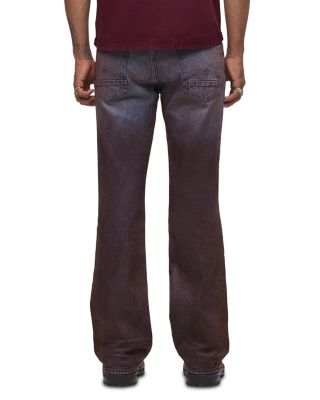 Walker Kick Flare Jeans in Coated Port