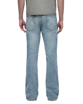 Walker Kick Flare Distressed Jeans in Resort Blue
