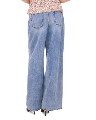 High Rise Wide Leg Jeans in Light Blue