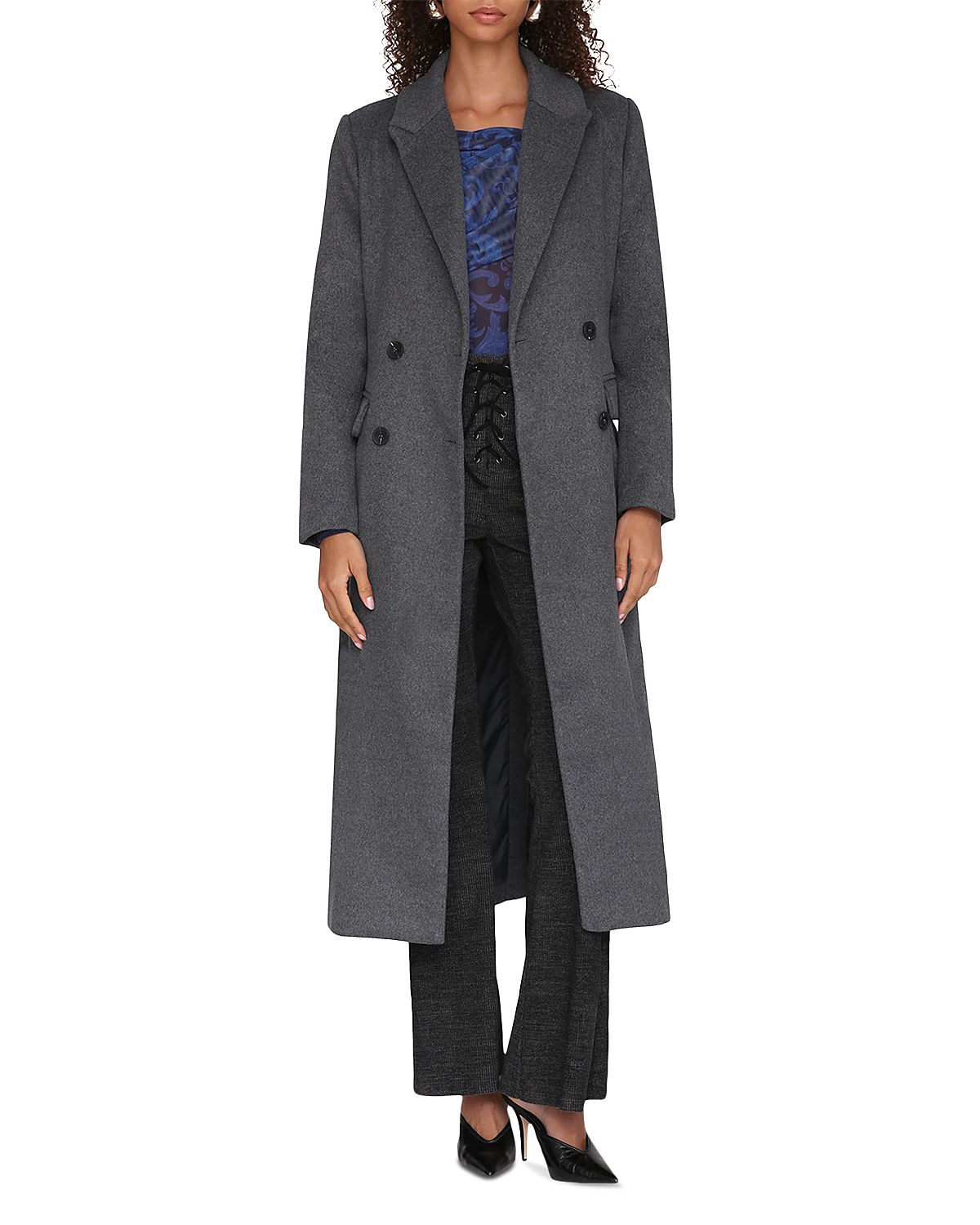 Avec Les Filles Tailored Double Breasted Coat