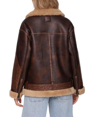 Faux Fur Trim Moto Jacket