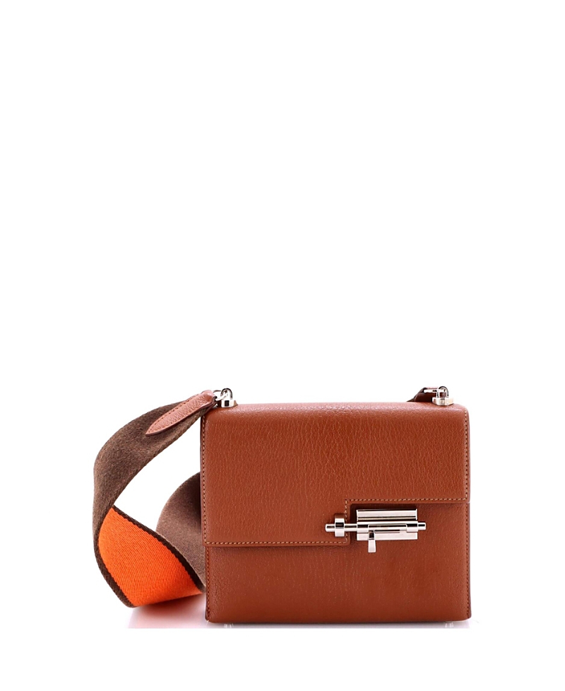 Pre-owned Pre-owned Hermes Hermes Mini Verrou Bag Chevre Mysore And Canvas In Brown
