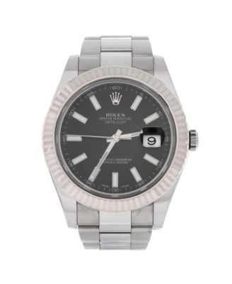 Pre-Owned Rolex - Oyster Perpetual Datejust II Automatic Watch in Stainless Steel and White Gold 41mm