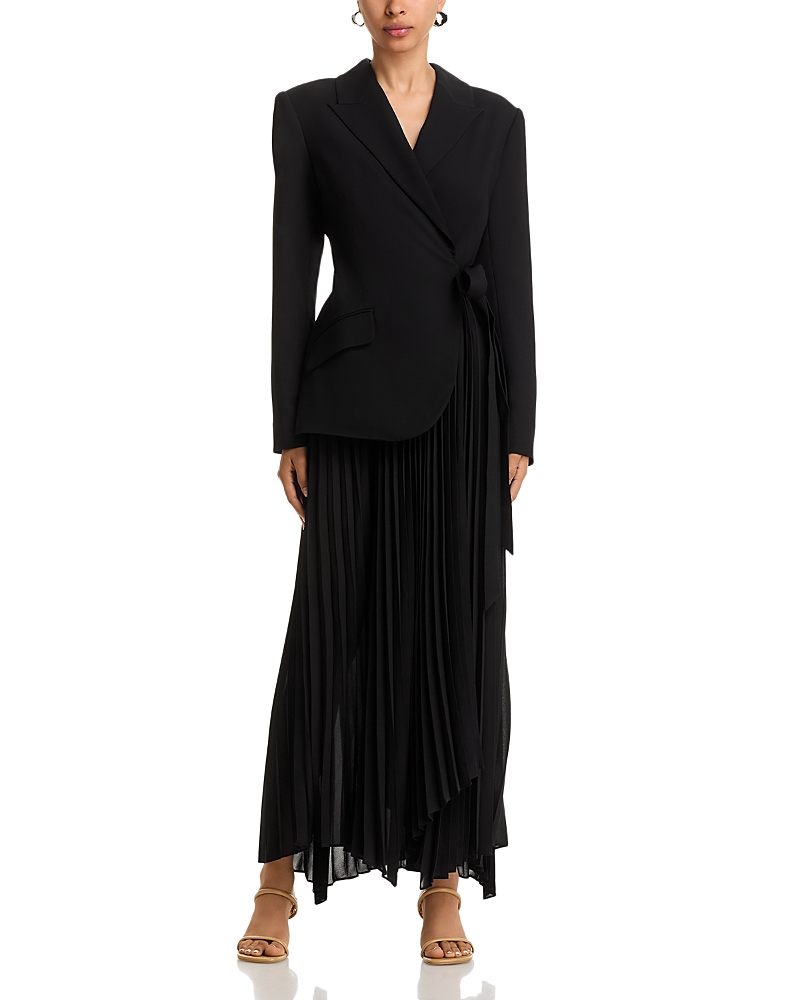 Simkhai Ambretta Crepe Combo Blazer Dress In Black
