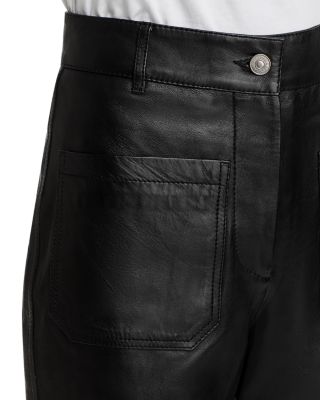 Alina Leather Flared Leg Pants