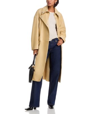 Rue Leather Trench Coat