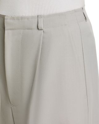 Pleated Straight Leg Pants