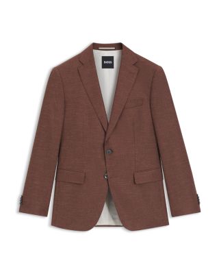 Melange Solid Slim Fit Suit Jacket