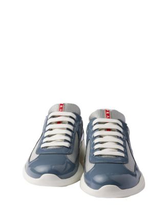 Patent Leather And Technical Fabric Prada America's Cup Sneakers
