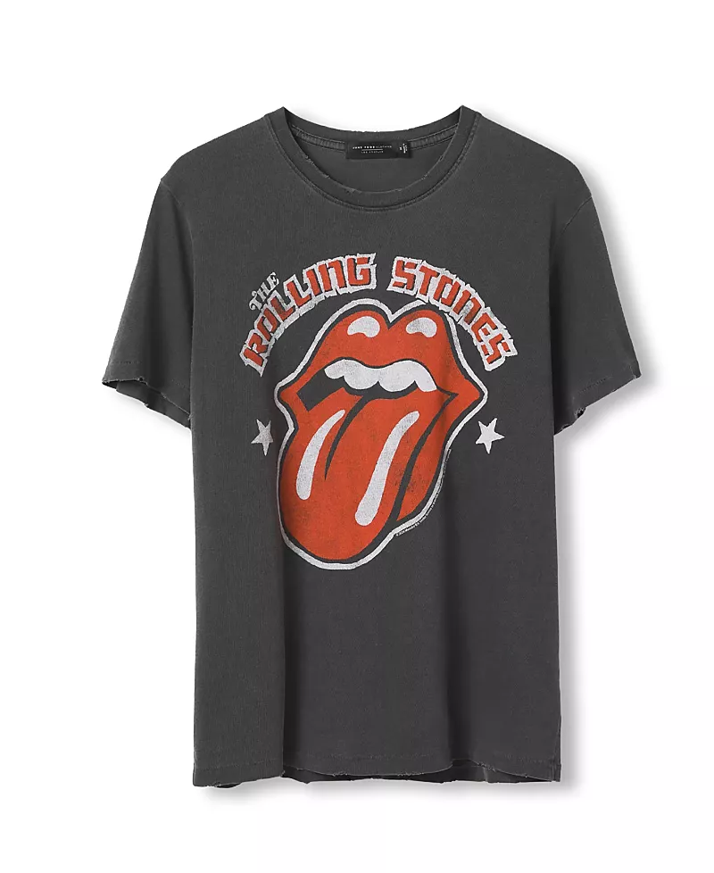 Junk Food Clothing Men's The Rolling Stones Hot Lip Stars Vintage Tee