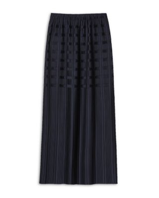Basketweave Pliss&eacute; Skirt 