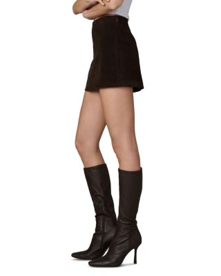 The Faux Suede Mini Skirt