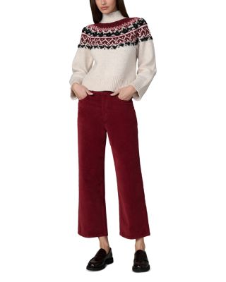 The Blake Cropped Wide Leg Jeans in Syrah