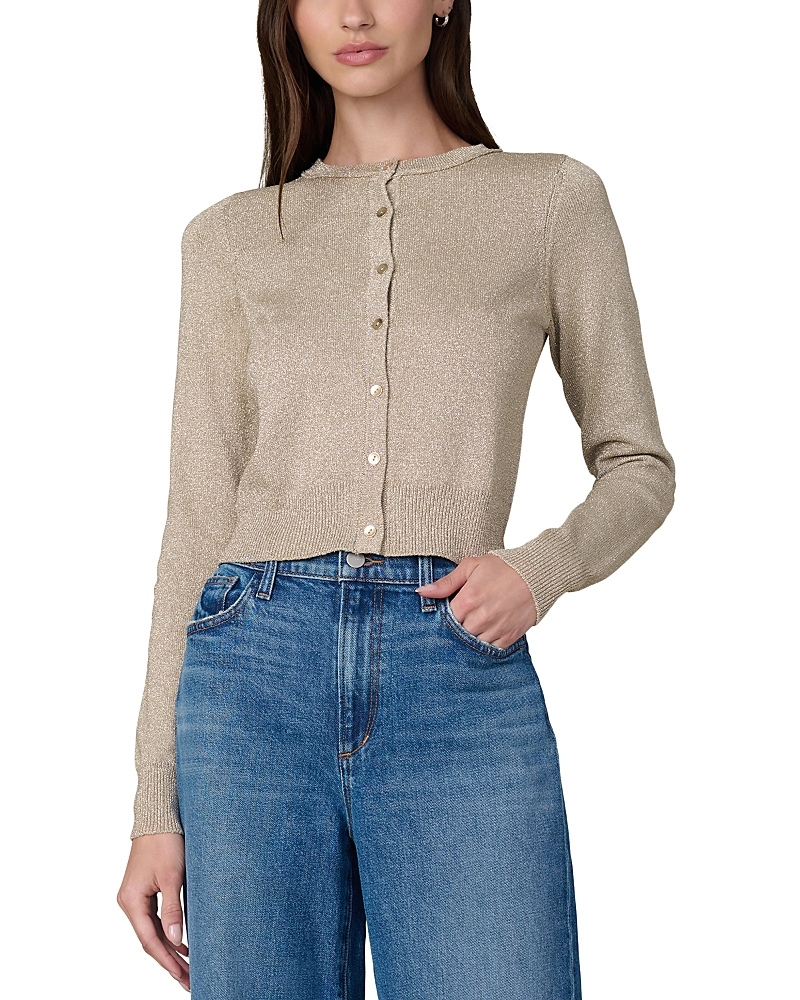 Joe's Jeans The Dani Metallic Cardigan In Gold