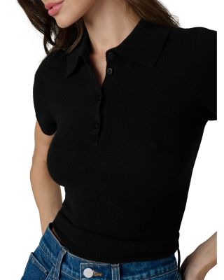 The Cashmere Short Sleeve Polo Sweater