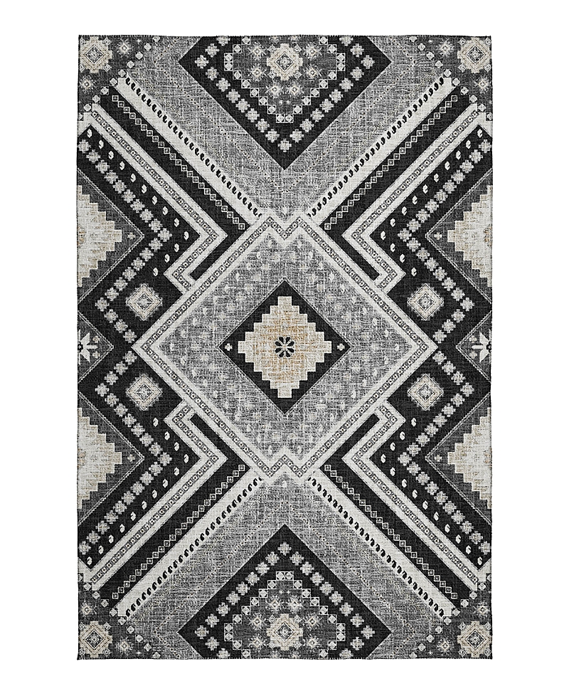 Dalyn Rug Company Dalyn Portico Washable Po5 Area Rug, 5' X 7'6 In Black