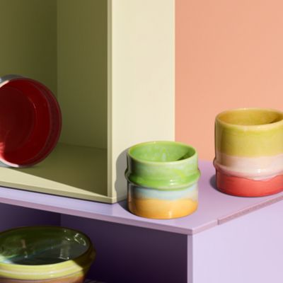 Poppery Mug in Yellow/Pink