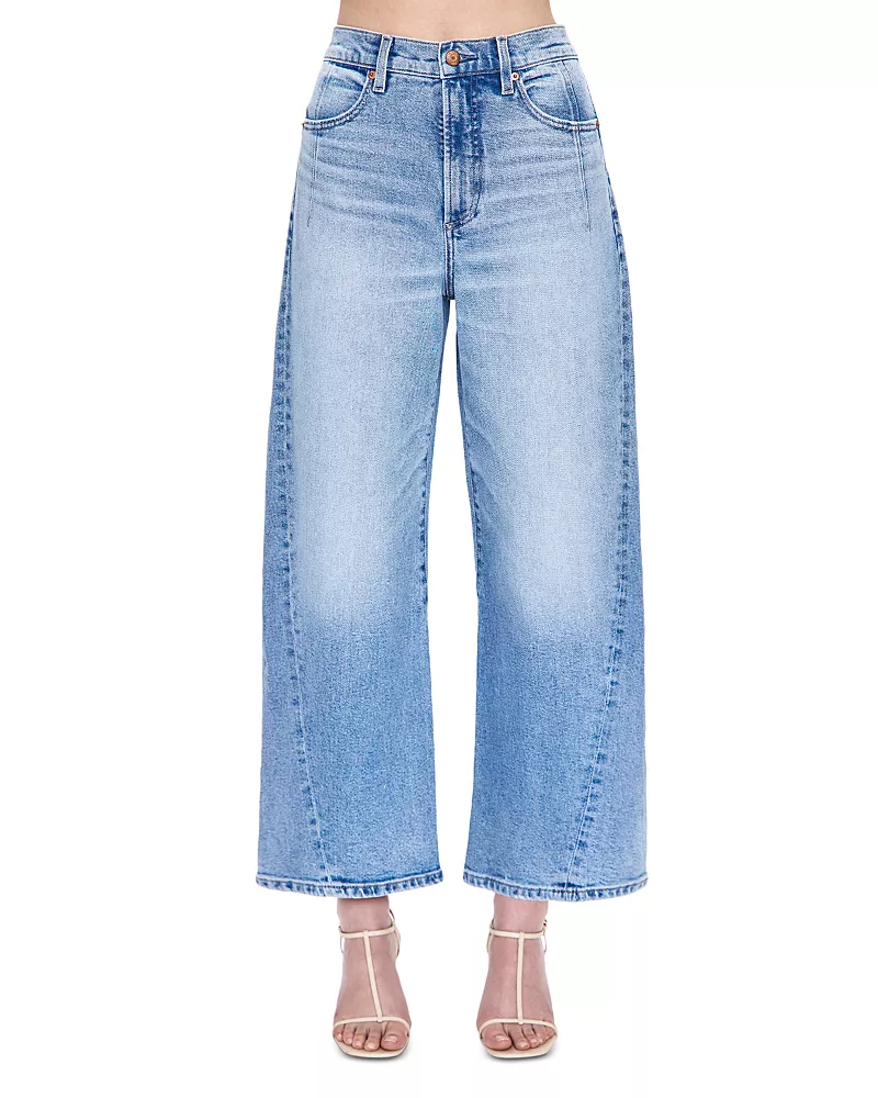 Pistola Kyra Ankle High Rise Bowed Leg Jeans in Terrace