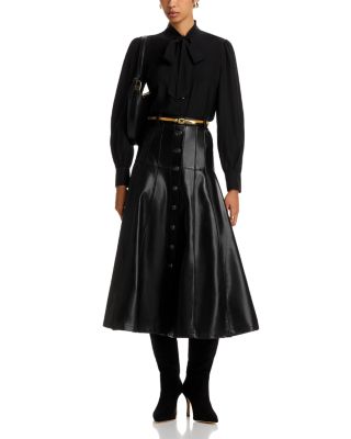 Faux Leather Veena Skirt