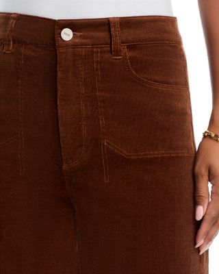 Paige Anessa Corduroy High Rise Jeans in Maple Brown
