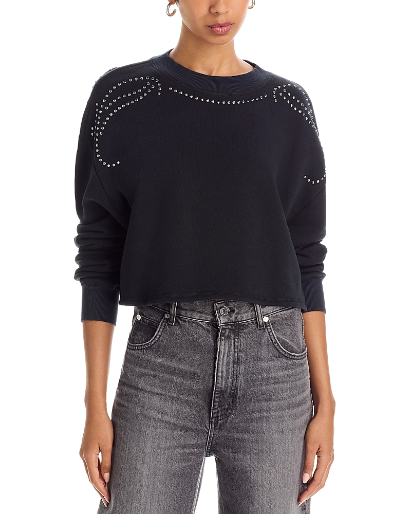 Rag & Bone Studded Sweatshirt In Black