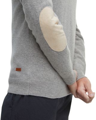 Elbow Patch Mock Neck Sweater