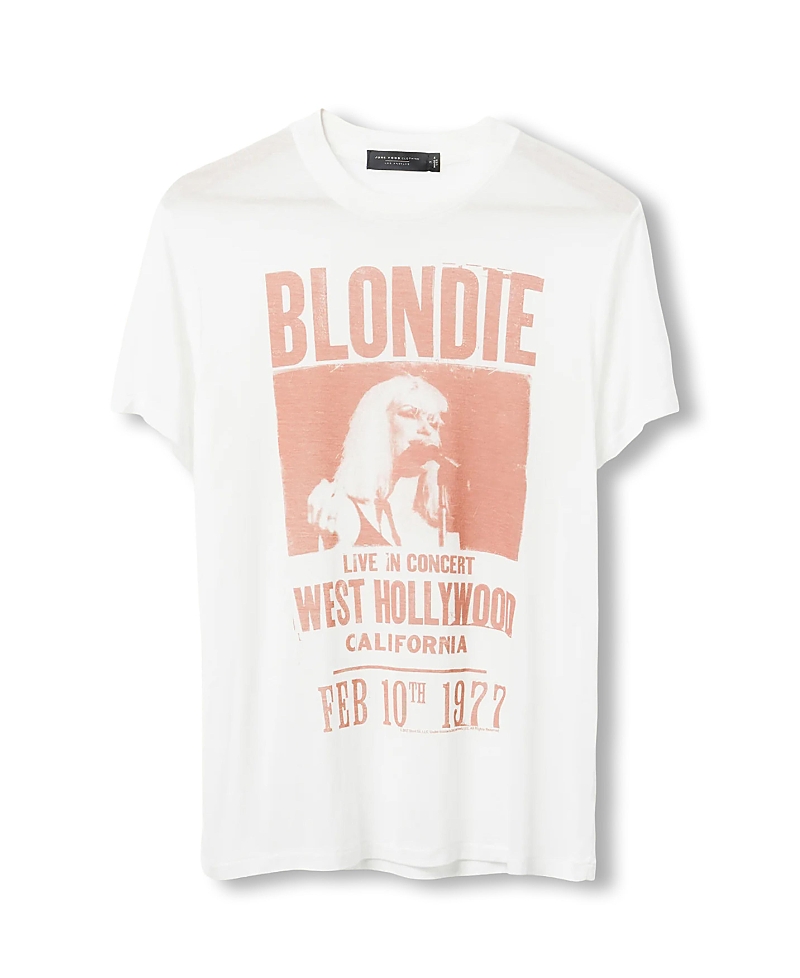 Junk Food Clothing Women's Blondie West Hollywood Vintage-like Tissue Tee In White