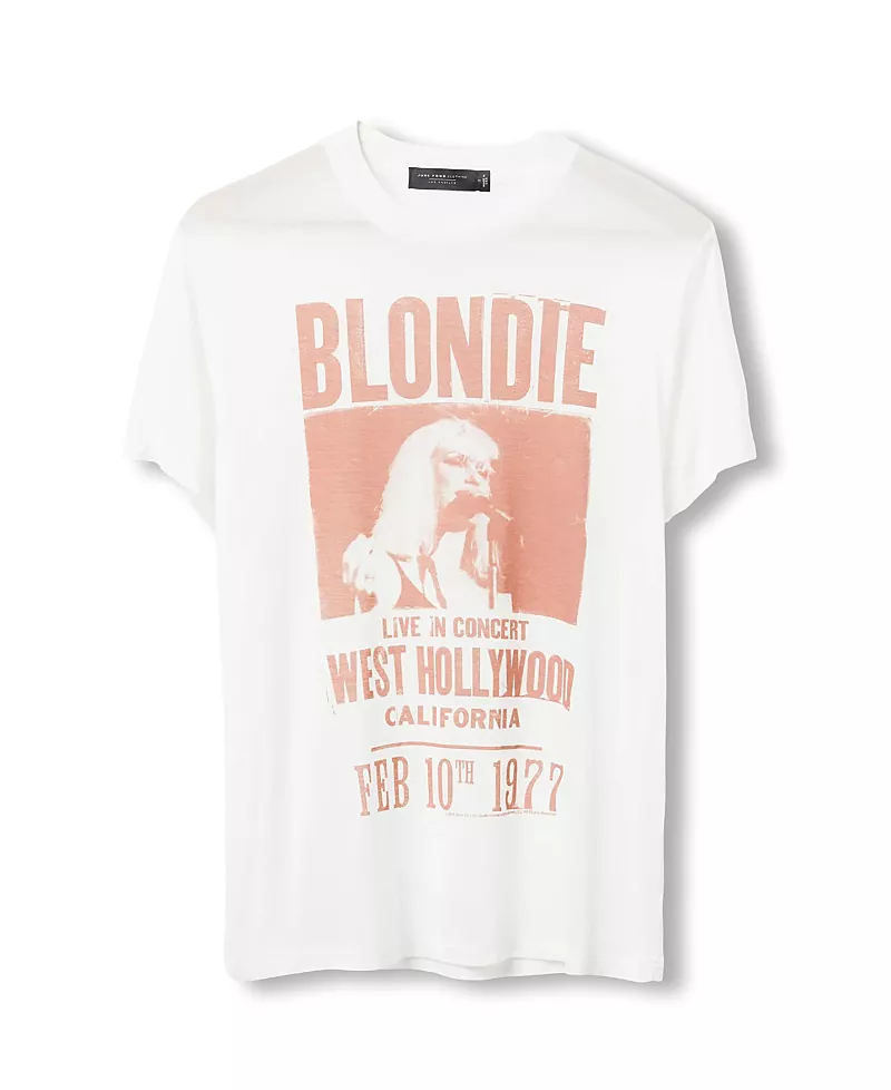 Junk Food Clothing Women's Blondie West Hollywood Vintage-like Tissue Tee