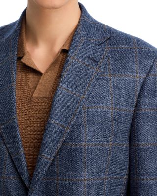 Loro Piana Wool & Silk Fabric Windowpane Unstructured Regular Fit Sport Coat - Exclusive